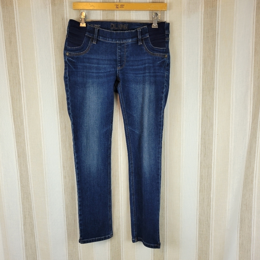 DL1961 Maternity Mid Rise Skinny Ankle Jeans Angel Thornton Size 27